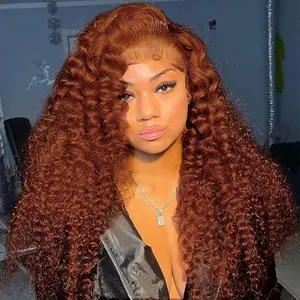 【NEW IN】Alipearl Wigs Side Part Copper Color Deep Wave 13x6 Front Lace Wig Human Hair Ready To Go Glueless Wigs Pre Bleached Pre Cut Lace For Black Women#TikTokShopfalldealsforyou