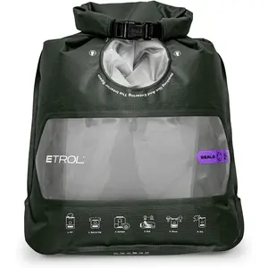 Portable Wash Bag Washing Machine Lightweight Manual Non-Electric for Travel Camping Baby Clothes L Green