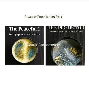 Peace and Protection Pair - (2 spelled candles) The Peaceful 1 for Peace and Clarity & The Protector for Harm and Evil Protection