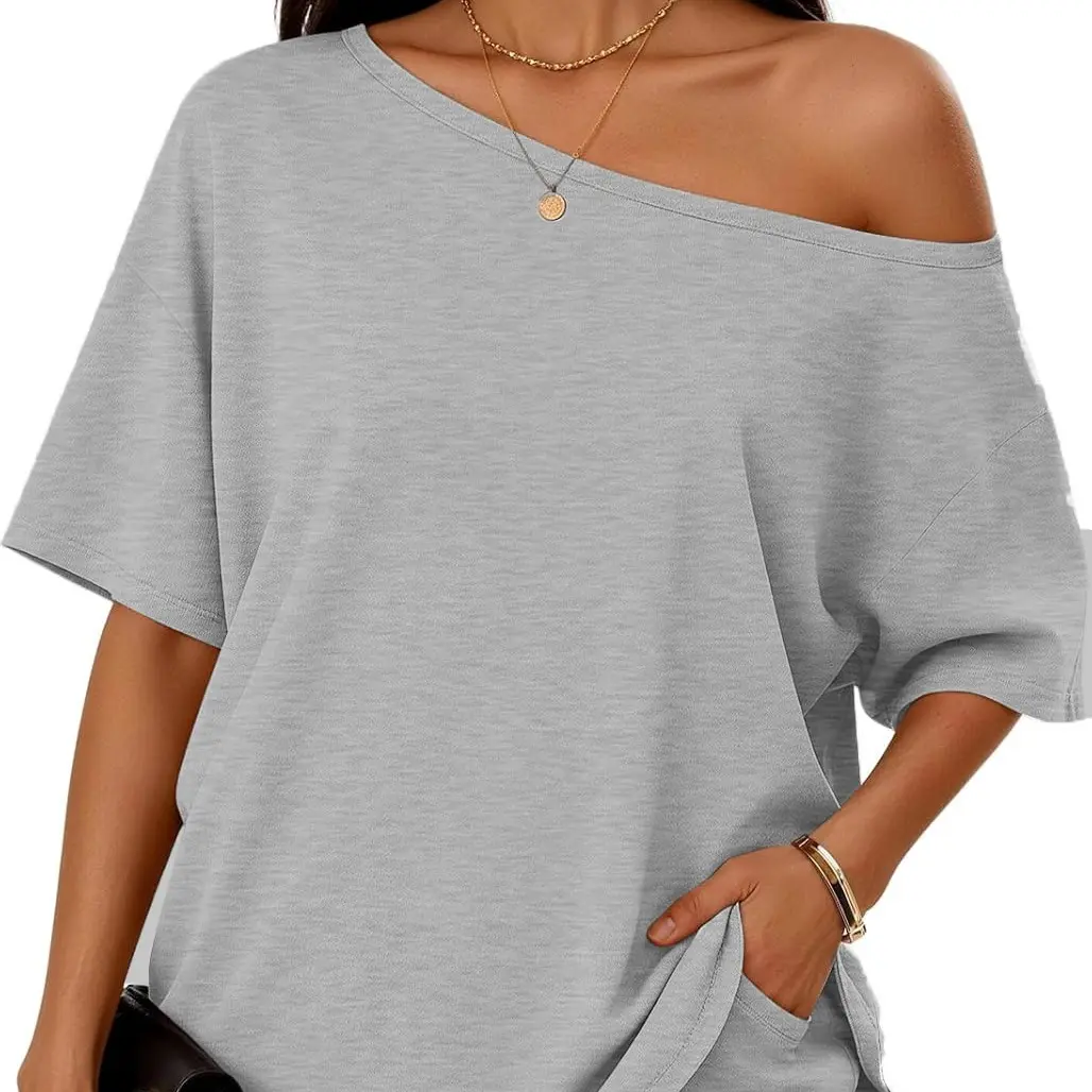 Lightweight Women Two-Piece Lounge Pajamas Off Shoulder Shirt Slim Shorts Spring Summer Home Wear