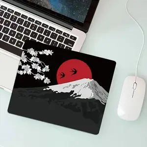 Japanese Cherry Blossom Mount Fuji Pattern Fun Mouse Pad - Multifunctional Practical Design, Suitable for Gaming, Office And Travel Abstract Art Mouse Pad, Small Size Gaming Mouse Pad, E-Sports Office Keyboard Pad, Computer Mouse Pad