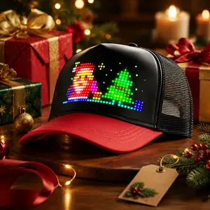 Smart LED Baseball Cap with Bluetooth App Control | RGB Customizable Scrolling Message Board Hat, Luminous Snapback Trucker Hat for Parties, Concerts, Festivals & DIY Personalized Gifts