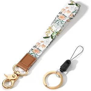 Wrist Lanyard Key Chain, Cute Wristlet Strap Keychain Holder for Women Men Car Keys ID Badges Card Wallet Phone Camera