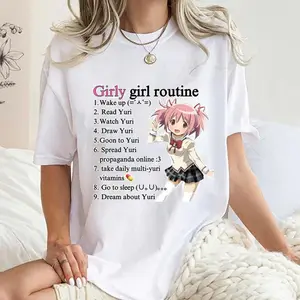 Girly Girl Routine Yuri, Girls Love Yuri Tee, Toxic Ship Shirt, Madoka Magica, Cozycore Wlw, Nostalgic Anime, Sapphic Tee, Gl Top Cotton Classic Womenswear Hoodie, Sweatshirt