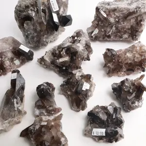 Raw Smoky Quartz Clusters — Natural Crystal Clusters