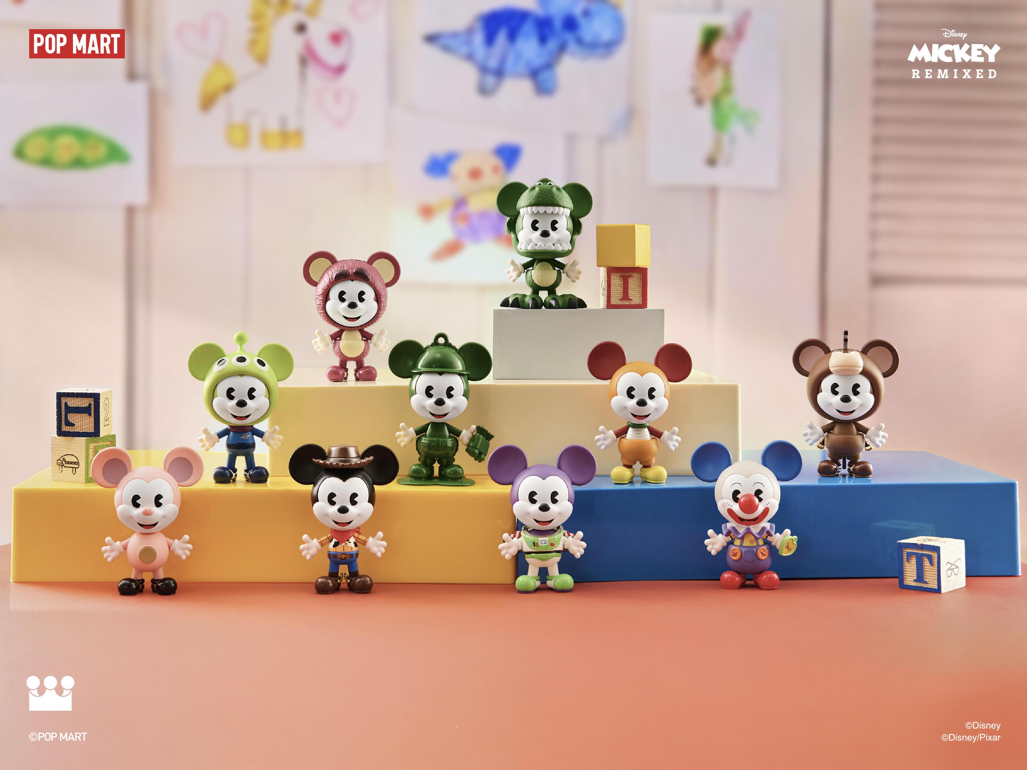 Pop Mart Mickey Meets Pixar Series Figures Blind Box Collectible Pack Limited Edition Box