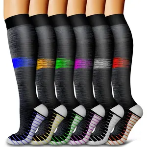 6 Pack Copper Compression Socks for Women & Men – 20-30 mmHg Circulation Support – Best for Medical, Running, Nursing, Athletic – Doctor Recommended for Swelling & Muscle Recovery