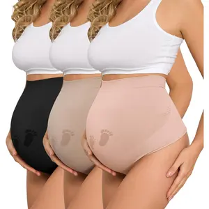 Maternity Thongs for Women,Seamless Maternity Underwear Over Bump Maternity Panties for Pregnancy Postpartum