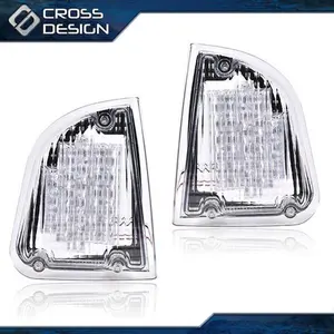 CROSSDESIGN Chrome LED Turn Signal Lights Fit For 1986-2008 KW Kenworth K300 T300 T330 T600
