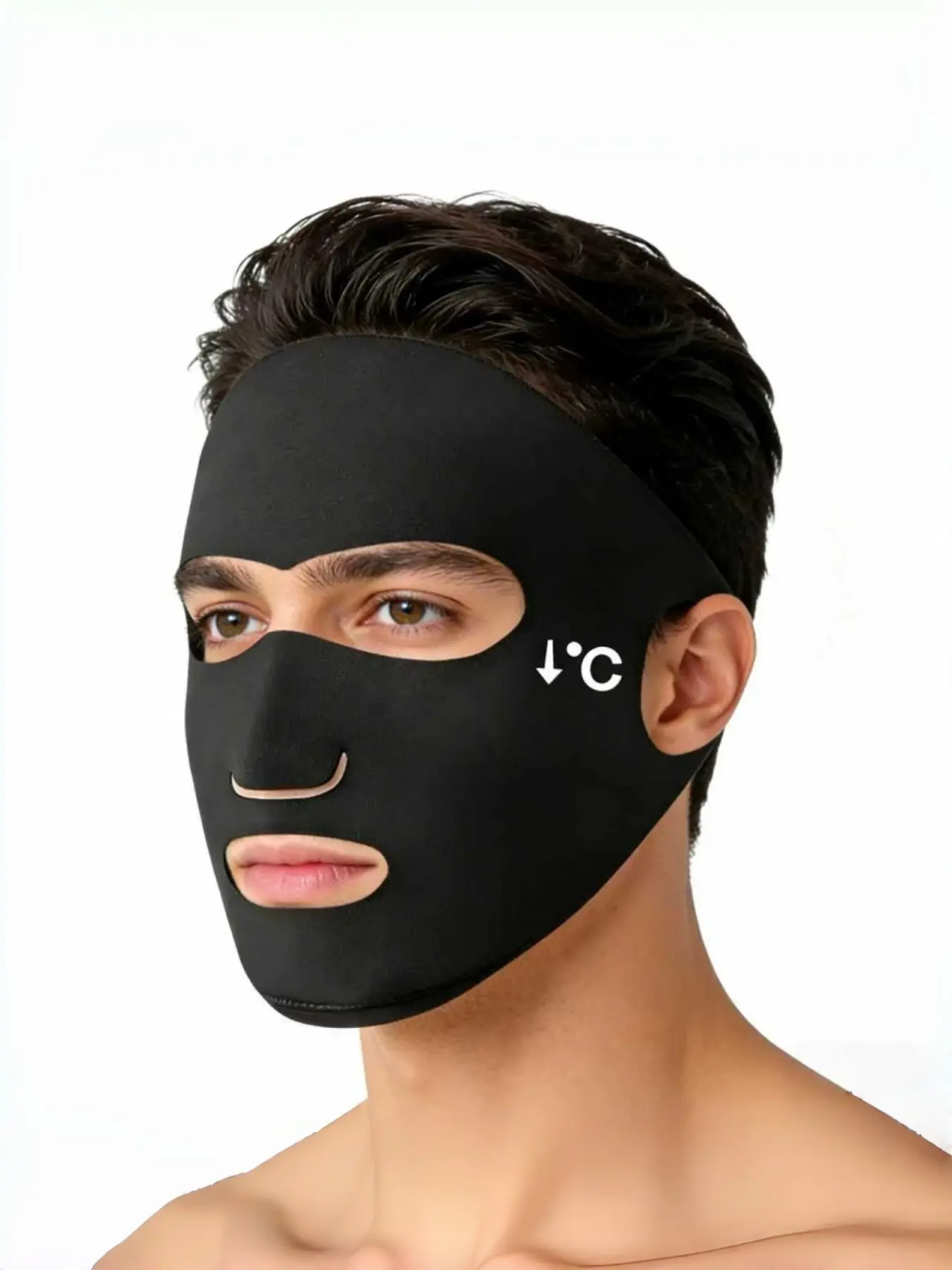1pc Full Face UV Protection Mask for Outdoor Sports, Full Balaclava Mask Headwear, Summer Sun Shield Face Cover for Cycling Hiking Running, Casual Plain Style