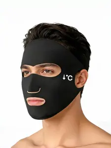 Full Face Cooling Mask, Reusable Ice Pack for Migraine Relief & Hot Flash Reduction, Ideal for Summer Heat Management