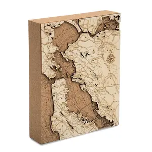 San Francisco Topographic Cork Decoration