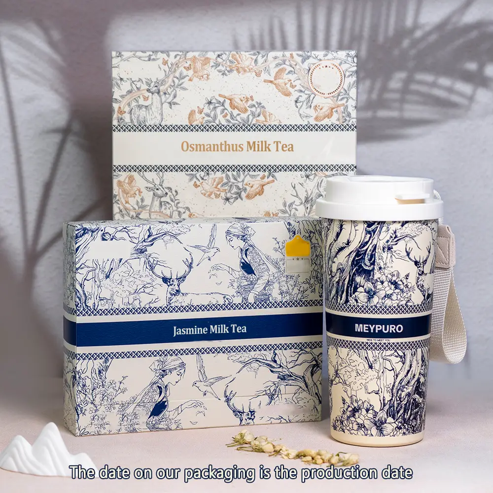 BOGO Milk Tea (Jasmine/Osmanthus)2Cartons (1Carton 220g 22g×10packs)×2 Summer Jasmine Green Tea Osmanthus TieGuanYin Oolong Tea New Zealand Milk