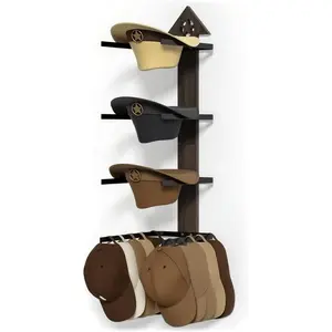 Cowboy Hat Rack -Cowboy hat holder for wall With Heavy- Organize and Display Your Hats with Ease, Wall Mounted Hat Hanger Western Decor for Cowgirl Hats- Ideal Western Decor