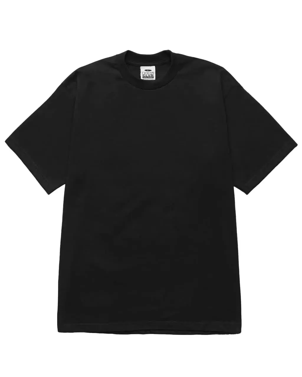 Pro Club Men's Heavyweight Cotton Fitted Collar Short Sleeve T-Shirt - Plain Basic Tops, Everyday Streetwear Menswear