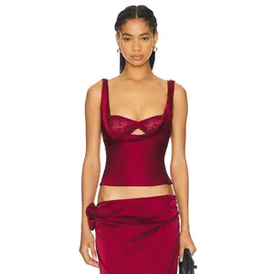 LIONESS Delilah Top in Burgundy