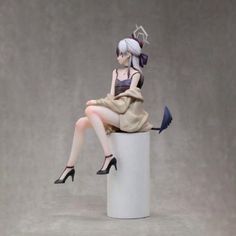 Anime Character Collectible - Adult Theme PVC Statue, Japanese Sitting Pose Figurine for Gamers, Durable Decorative Piece for Collectors, Perfect Gift for Ages 18+