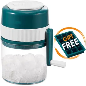 Ice Shaver and Snow Cone Machine - Premium Portable Ice Crusher and Shaved Ice Machine with Ice Cube Trays - BPA Free