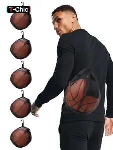 Basketball Bag, Mesh Sport Drawstring Bag, Basketball Backpack, Small Sling Back Bag, Mesh Swim Gym Bag for Carrying Basketball, Volleyball, Football, Golf Balls, Sports Ball