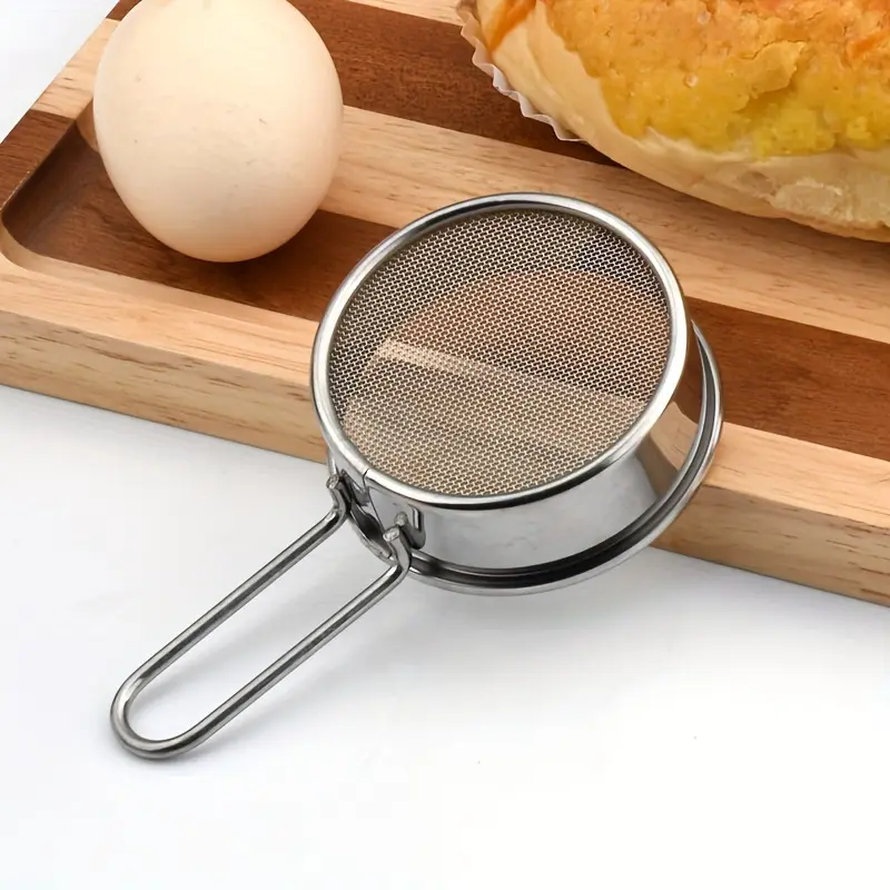 Durable Mini Multifunctional Stainless Steel Strainer - Handheld Fine Mesh Sieve, Suitable for Cooking, Baking, And Kitchen Use