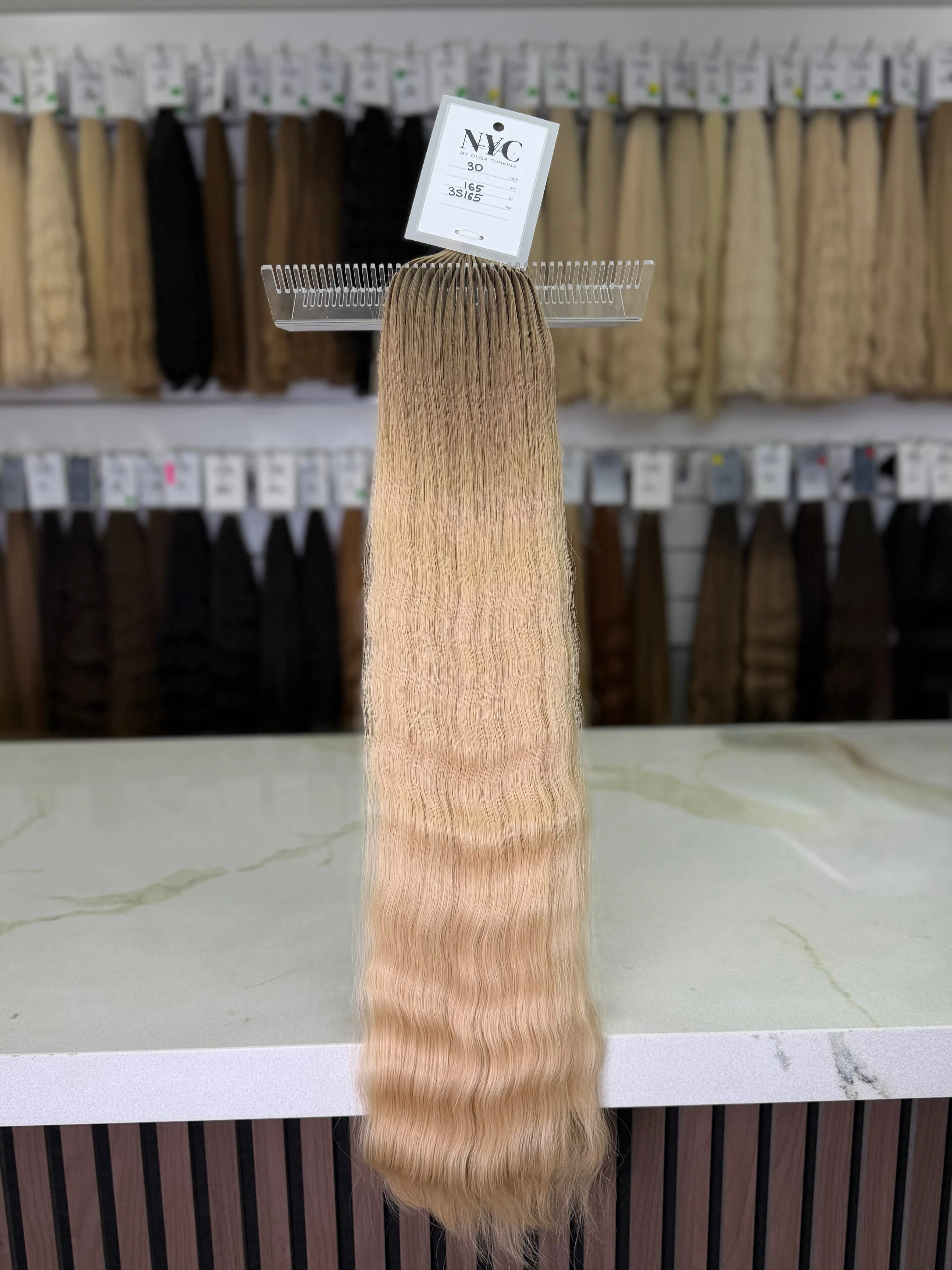 Premium Slavic Hair Blonde Ombre Wavy Bulk 30 Inch | LuxHairNYC