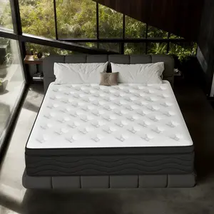 【LODEIJA】8/10/12/14 Inch Twin,Full,Queen,King Mattress Memory Foam And Spring,Hybrid Mattress Medium Firmness,Lumbar Support