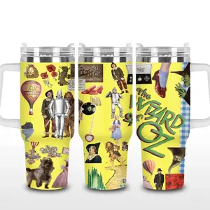 New Version 2 The Wizard of Oz Movies 40oz Tumbler With Handle, Vintage Tumbler 40oz, Gift for him, her