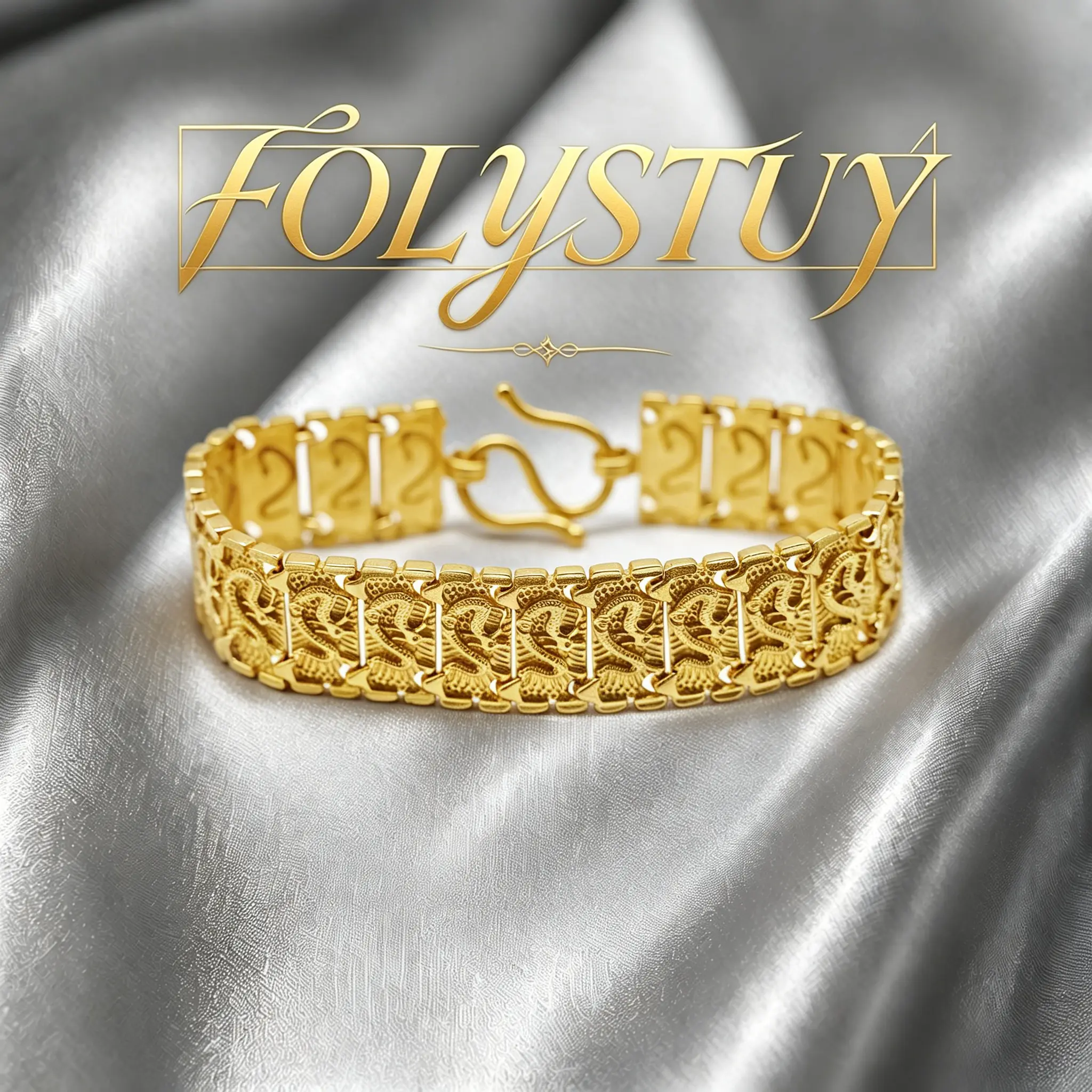 [FOLYSTUY(YNW04)]Exquisite Textured Carved Panel Link Bracelet, Vintage Decorative Wide Gold Tone Wrist Piece Ideal Present For Vintage Jewelry Lovers