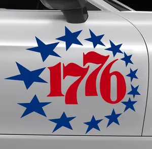 1776 with 13 Stars Circle Decal - (2-Pack)