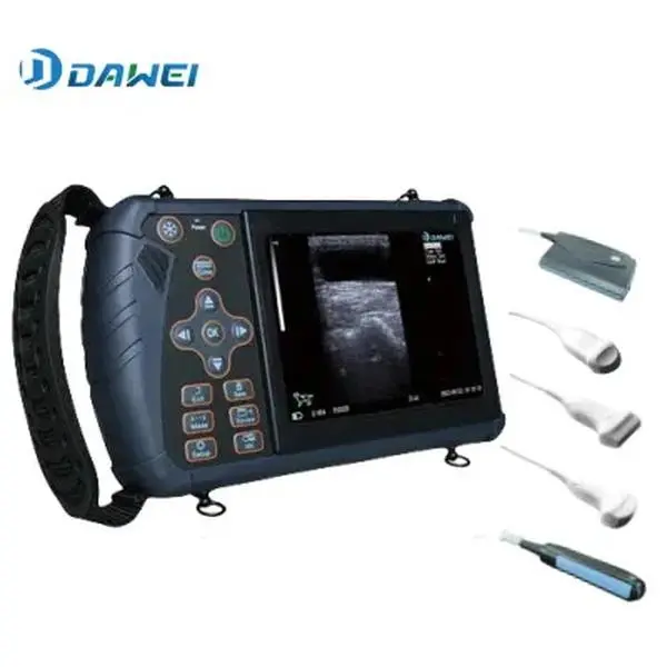 Portable Handheld Veterinary Ultrasound Machine with Belt, Shoulder Strap, Touch Screen & Multiple Probes - 24 Pseudo Colors, 256 Grayscale Levels, 4 Measurement Modes for Farm Animal & Pet Pregnancy Scan