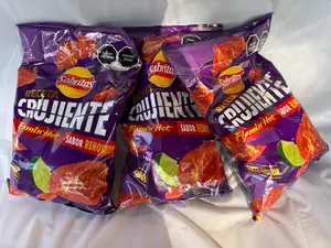 3 Large Sabritas Crujiente Flamin' Hot - 160g