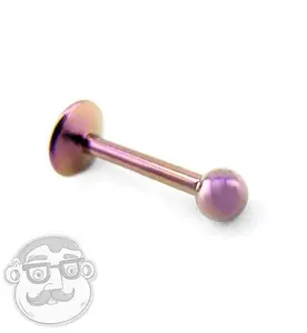 Pink Titanium Labret Stud