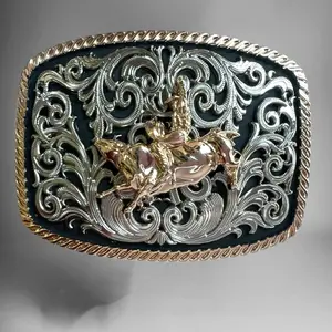 Rodeo Western Style Cowboy Buckle Hebilla Vaquero con Jinete