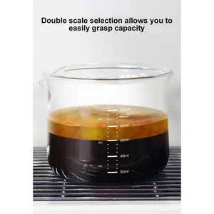 Espresso Cups, 100ML/3OZ Espresso Cups, Espresso Shot Glasses with V-Shaped Mouth, Clear Accessories, Milk Frothing Pitcher (1pcs)