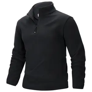 33,000ft Men's Quarter-Zip Polar Fleece Jacket, Long Sleeve Half Zip Fleece Pullover Sweaters Thermal Golf Sweatshirt