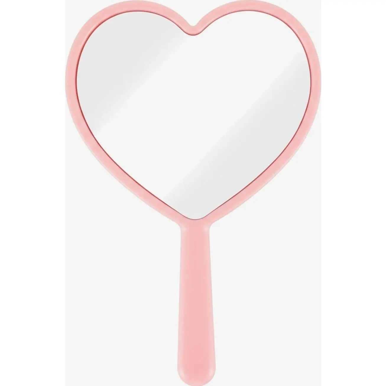 Heart Shaped Handheld Cosmetic Mirrors Lash Mirror Handheld Portable Mini Travel Makeup Mirrors with Handle for Women