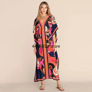 Kaftan Dress Over Size Women Beach Dress Cover Up Summer Clothes Kimono Mujer Vestidos De Fiesta