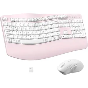 Keyboard and  Combo, Wave  Keyboard with Wrist Rest for  Typing, 3 DPI Adjustable  Silent  for /Laptop/Windows/ ()