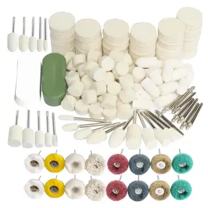 146PCS Abrasive Wheel Buffing Polishing Wheel Set,Tool Accessories Kit, Wool Felt Pad for Stone Polishing
