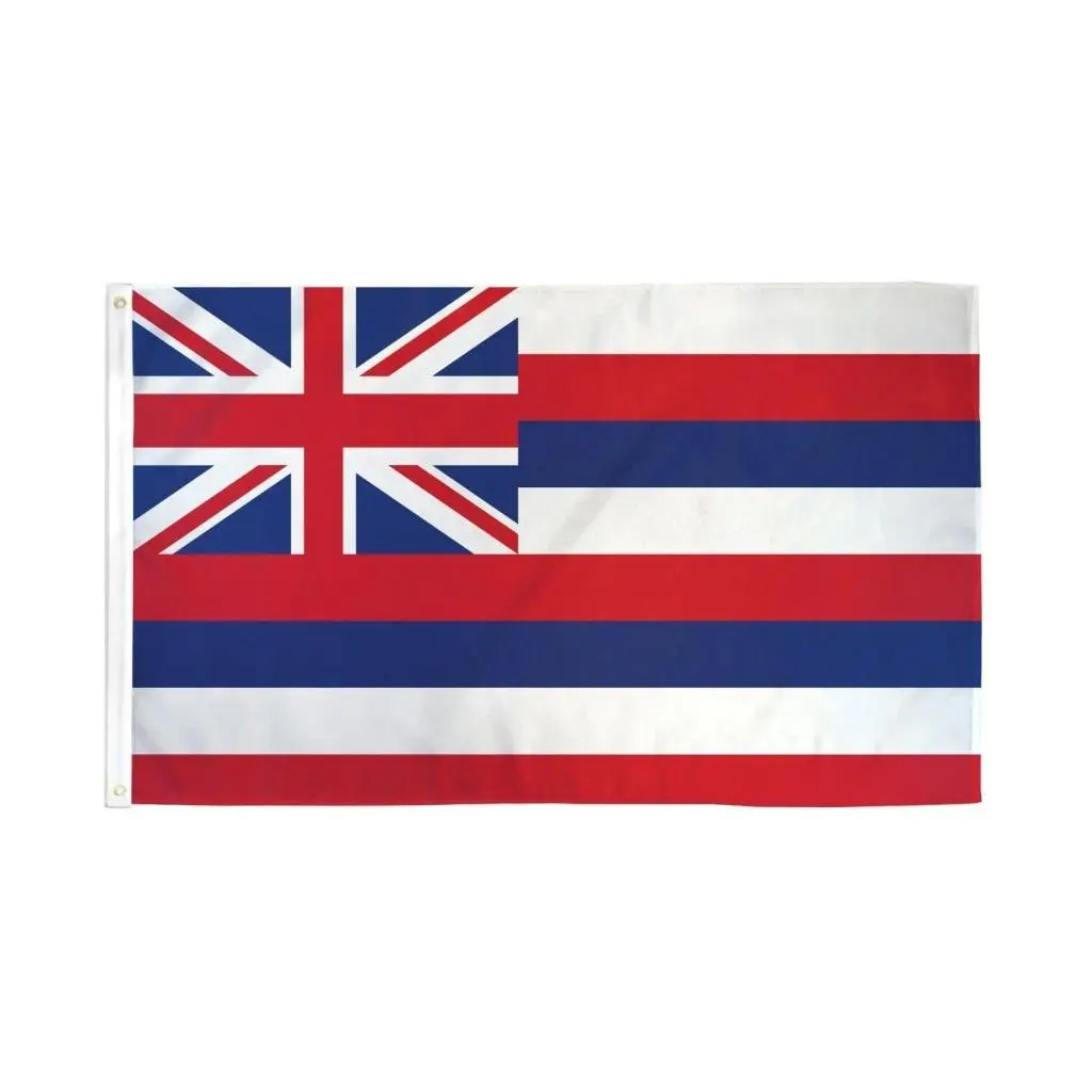 Hawaii Flag Banner, 3x5ft Polyester Wall Decor Flag, Dye Sublimation Print, Reinforced Header Tape for Home & Festive Party Backdrops, Wall Decor Flags