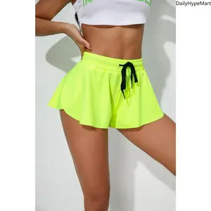 Women's Quick Dry Nude Feel Shorts, Elastic Waist Sports Pants for Running