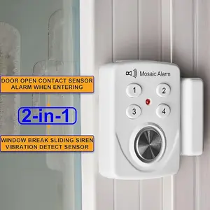 3Pack Door and Window Alarms,Smart door magnetic sensor, suitable for home and office security, delayed alarm, door opening alarm, 130dB loud sound, smart door sensor makes more convenient