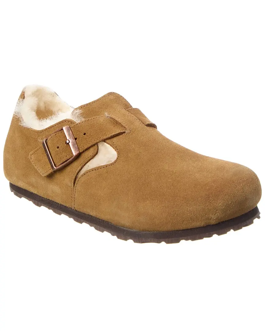 Birkenstock London Narrow Suede & Shearling Clog