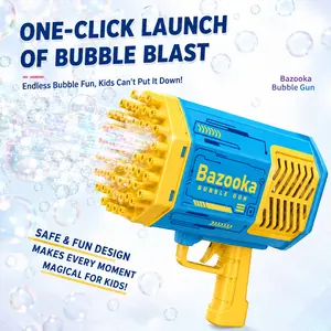 Want Endless Bubble Fun?High Volume Automatic Bubble Blaster Perfect for All Ages Outdoor Play,Mess-Free Bubble Toy!Light Up 69-Hole Bubble Gun Ideal for Kids Party & Backyard Activities,for Summer Beach & Family Play