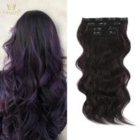 Natural Black With Purple Highlights