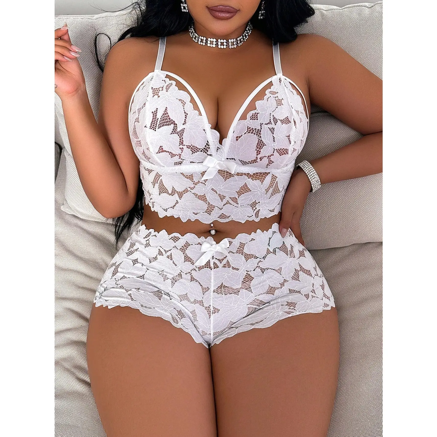 sexy 2 piece lingerie COURTNEY- STRAP 2 PIECE LINGERIE