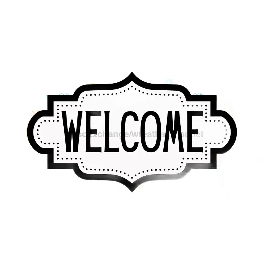 Beach Welcome Sign, DCO-01247, Sign For Wreath, 6x12" Metal Sign