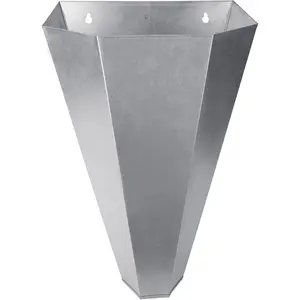 Medium Size Chicken Cone Galvanized Steel Poultry Restraining Cone for Chicken,for Large Layers, Broilers, Roasters, Turkeys Up to 8 Pounds Flat-Back Poultry Killing Cone Easy to Clean