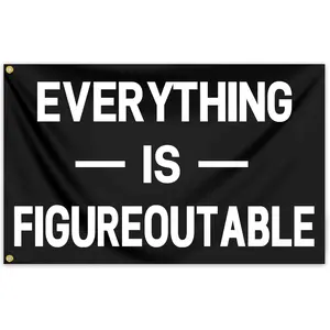 Motivational Flag 3x5 Ft Everything is Figureoutable Flag Fitness Discipline Flags for Home Gym Wall Banner Poster Sign