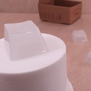 ResinKeyWorks White Blank 1U Accent Keycaps, Transparent Hand Polished Resin OEM Caps with MX stems